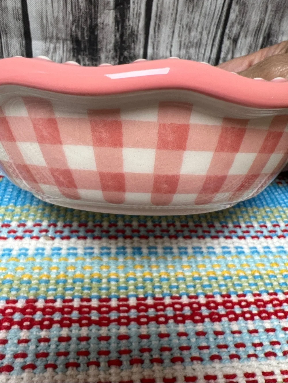 Pioneer Woman set of 2 mini adorable ceramic bakers 1- loaf pan 1-mini pie plate